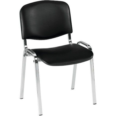Chaise Conference vinyle pieds chrome Chaise Conference vinyle pieds chrome